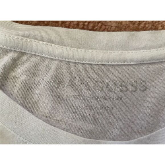 Women’s Smart Guess T-Shirt Lips Graphic Blue Ombre Size L - Picture 2 of 5